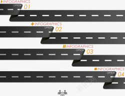分析视觉马路矢量图高清图片