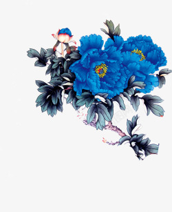 高贵的蓝色花朵素材