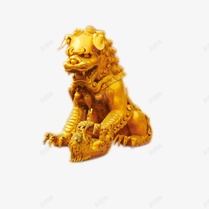 青铜狮子png免抠素材_新图网 https://ixintu.com 狮子 石雕 雕塑