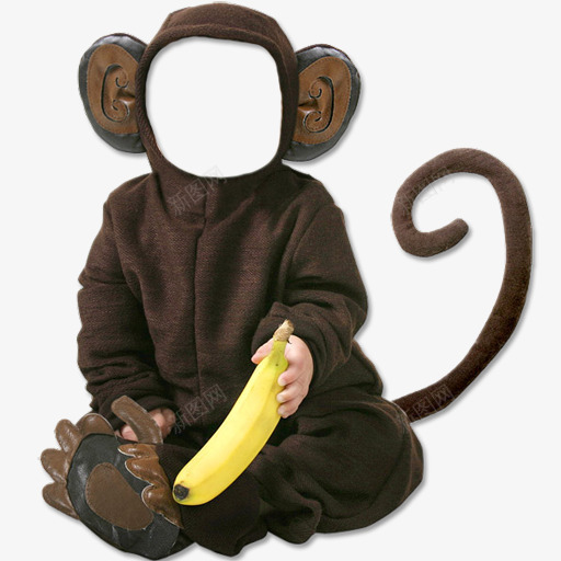 猴子儿童摄影服装png免抠素材_新图网 https://ixintu.com 儿童 卡通形象 摄影 服装 猴子