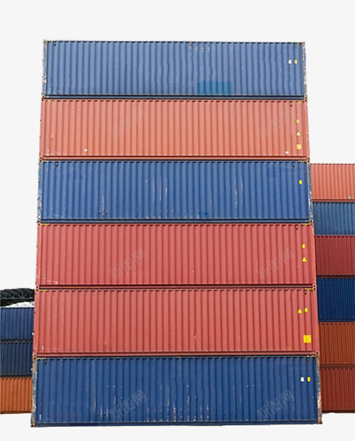 堆叠在一起的集装箱png免抠素材_新图网 https://ixintu.com 免抠 双色 堆叠 实物 红色 蓝色 运输 集装箱 集装箱堆场