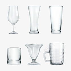 杯子白色透明矢量图素材