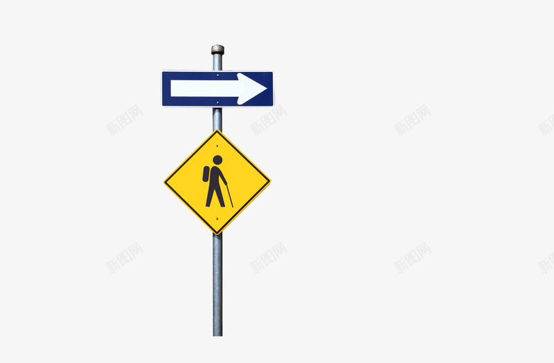 人行道指示牌箭头马路指示牌psd免抠素材_新图网 https://ixintu.com 人行道指示牌箭头马路指示牌