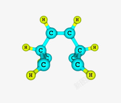 粒子字母青色贝叶烯分子分子形状高清图片