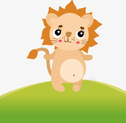 儿童画狮子可爱的动物园狮子矢量图高清图片