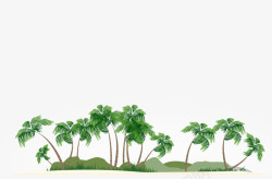 绿色椰树岛素材