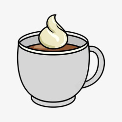 手绘简约奶茶素材