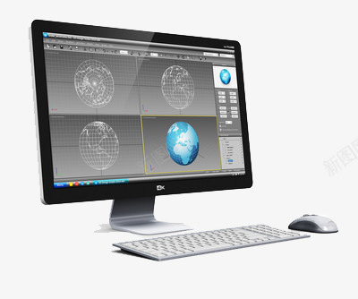 台式电视png免抠素材_新图网 https://ixintu.com 一体式 制图 显示器