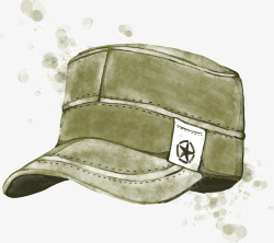 军绿色的帽子帽子高清图片
