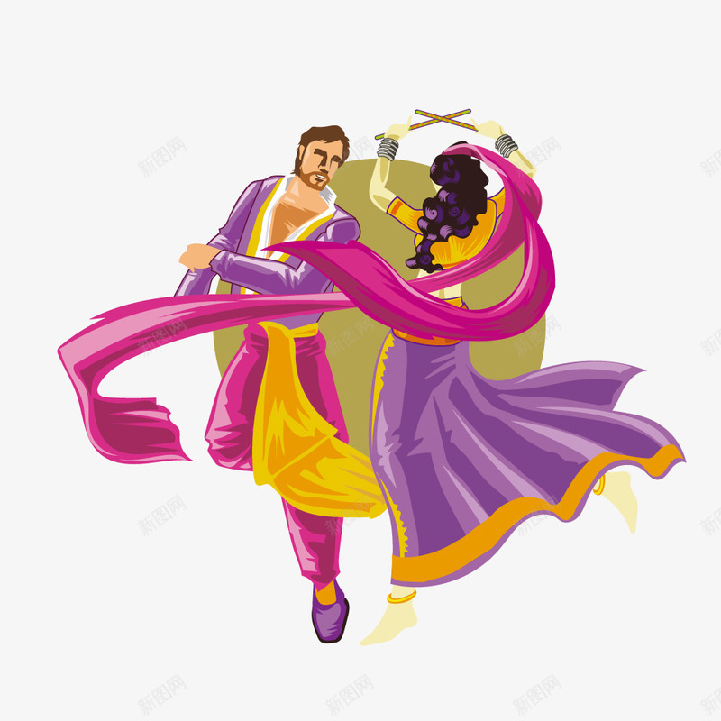 少数民族舞蹈文化png免抠素材_新图网 https://ixintu.com 少数民族 文化 紫色服饰 舞蹈