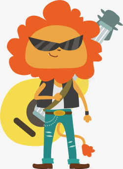 摇滚歌手吉他手狮子高清图片