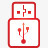 USB坚持超级单红图标图标