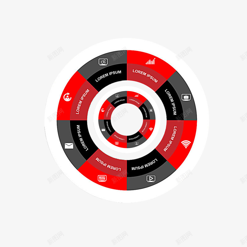 圆形结构图png免抠素材_新图网 https://ixintu.com PPT元素 圆形结构图 结构图