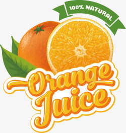 美味的橙汁矢量图素材
