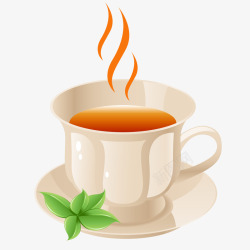 卡通茶水卡通冒热气的姜茶高清图片