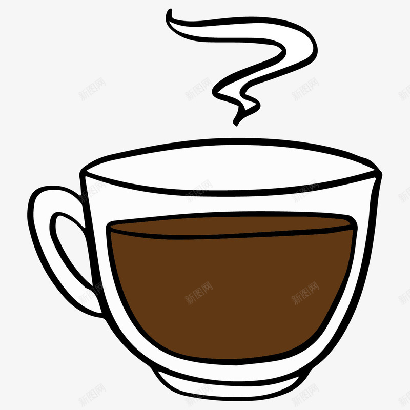 卡通手绘一杯热咖啡png免抠素材_新图网 https://ixintu.com 一杯热咖啡 创意 动漫动画 卡通 手绘 杯子 香喷喷咖啡