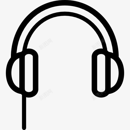 耳机的轮廓线图标png_新图网 https://ixintu.com coucou 听 声音 工具 工具和器具 耳机 隐私 音乐 音响