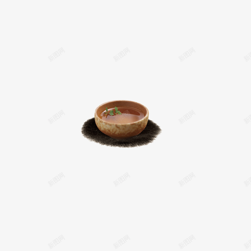 瓷碗png免抠素材_新图网 https://ixintu.com 一碗水 墨汁 棕色
