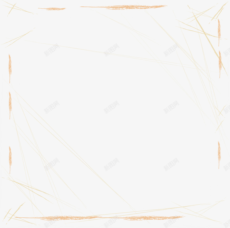 黄色线条框架png免抠素材_新图网 https://ixintu.com 复古框架 斑斓花纹 清新边框 简约框架 边框纹理 黄色线条