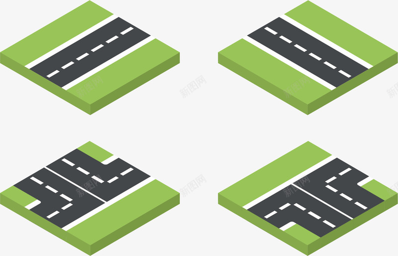 道路矢量图ai免抠素材_新图网 https://ixintu.com 道路马路车辆环城公路 矢量图