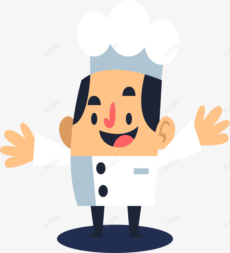 卡通厨师形象png免抠素材_新图网 https://ixintu.com 卡通厨师 厨师 欢迎光临 烘焙师 矢量素材