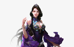 紫色可爱女神服饰素材