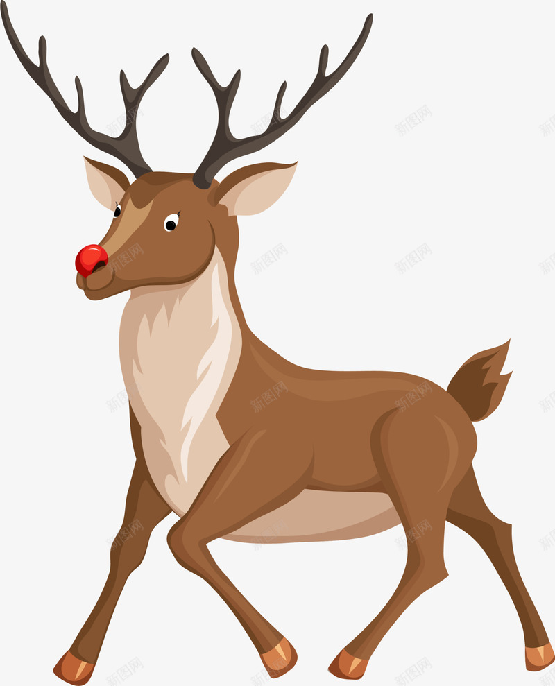卡通褐色圣诞麋鹿png免抠素材_新图网 https://ixintu.com Christmas Merry 卡通麋鹿 圣诞快乐 圣诞节 装饰图案 麋鹿
