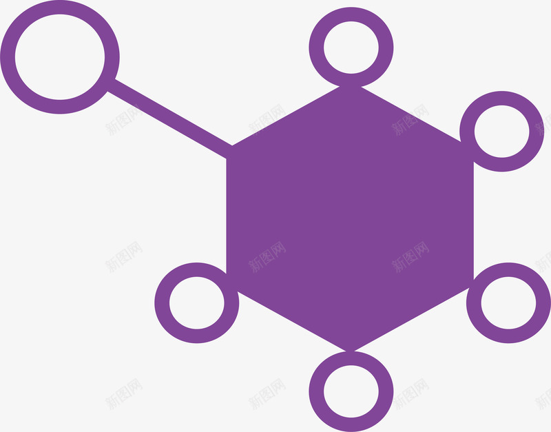 紫色六边形分子矢量图ai免抠素材_新图网 https://ixintu.com 六边形 几何结构 分子 分子结构 矢量png 紫色分子 矢量图