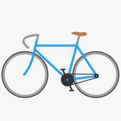 卡通蓝色环保自行车矢量图素材