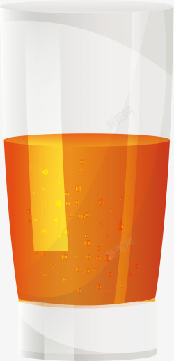 半透明杯半杯橙汁高清图片