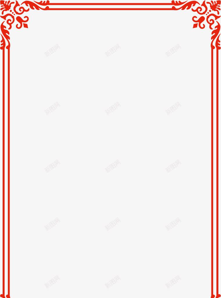红色线条边框线框图png免抠素材_新图网 https://ixintu.com 矢量线框图 线条矢量 线条边框 线框 线框图 边框