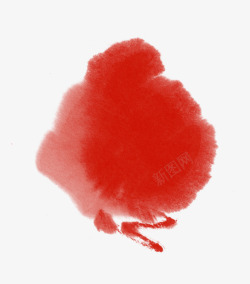 红色墨滴扩散装饰图案素材