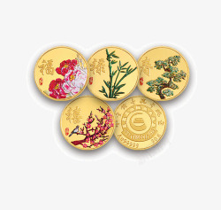 中国风硬币中国风硬币高清图片