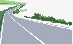 平坦手绘高速公路高清图片