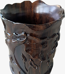 木纹龙纹雕刻水杯素材