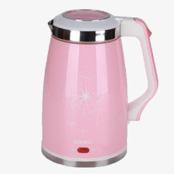 免抠粉色水壶产品实物电热水壶高清图片