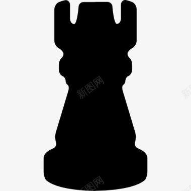 黑棋子形状的塔图标图标