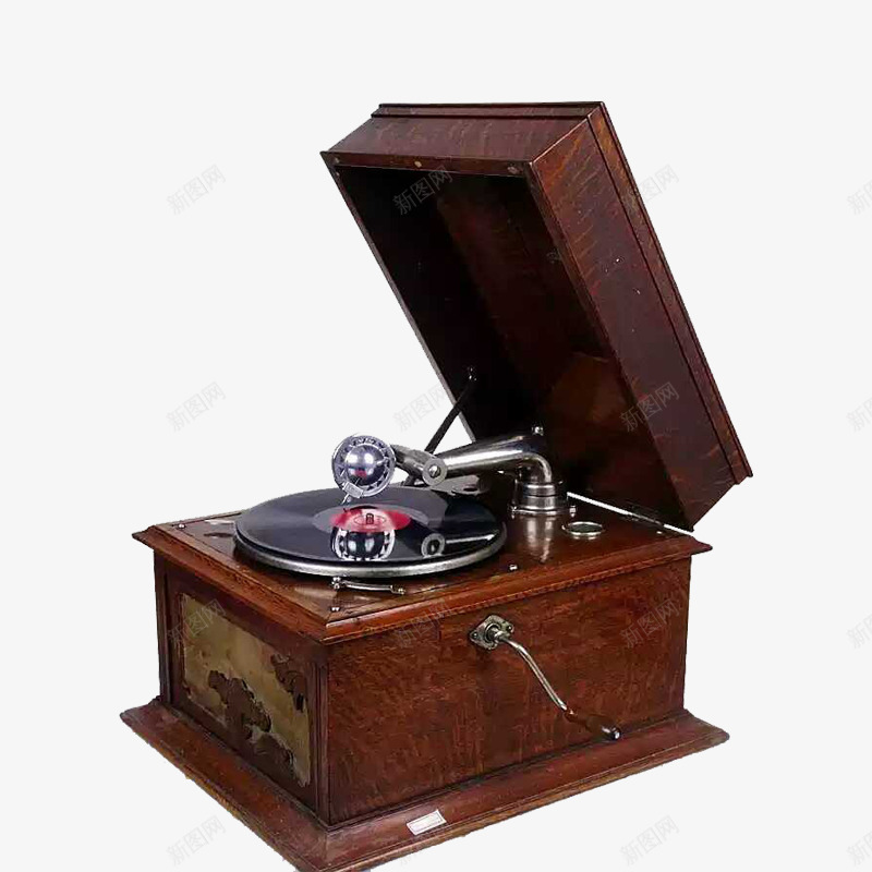 盒式留音机png免抠素材_新图网 https://ixintu.com 复古 电唱机 留声机 留音机 盒式 老式 蓝牙音响 黑胶唱片机