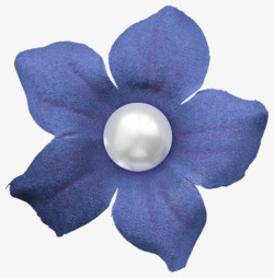 蓝色珍珠花朵素材