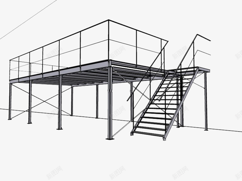 钢结构建筑png免抠素材_新图网 https://ixintu.com 建筑 建筑结构 钢结构 钢结构建筑