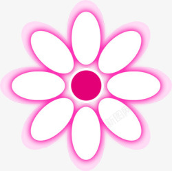 手绘粉色温馨花朵节日素材