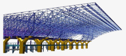钢结构建筑钢结构网架建筑高清图片