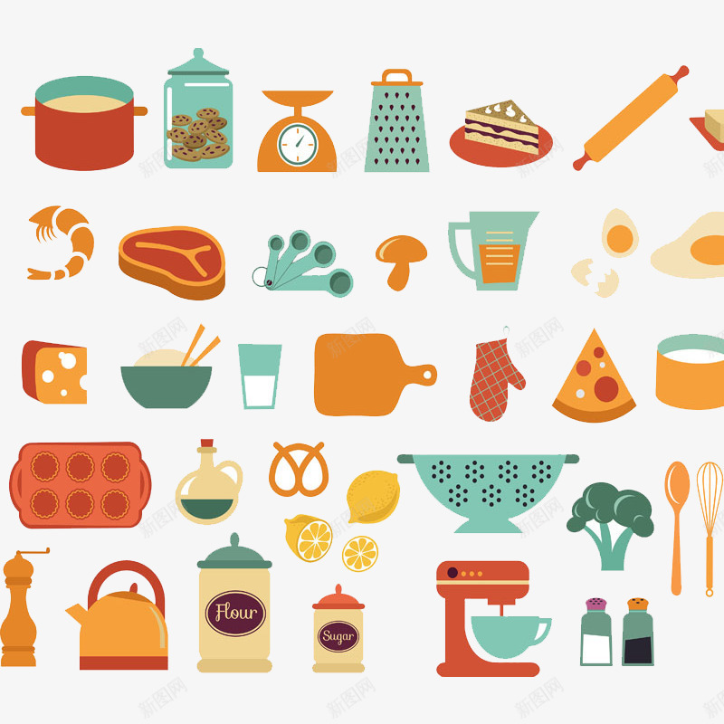 创意食材图图标png_新图网 https://ixintu.com 创意 概念 生活百科 美食 食品图标 食材
