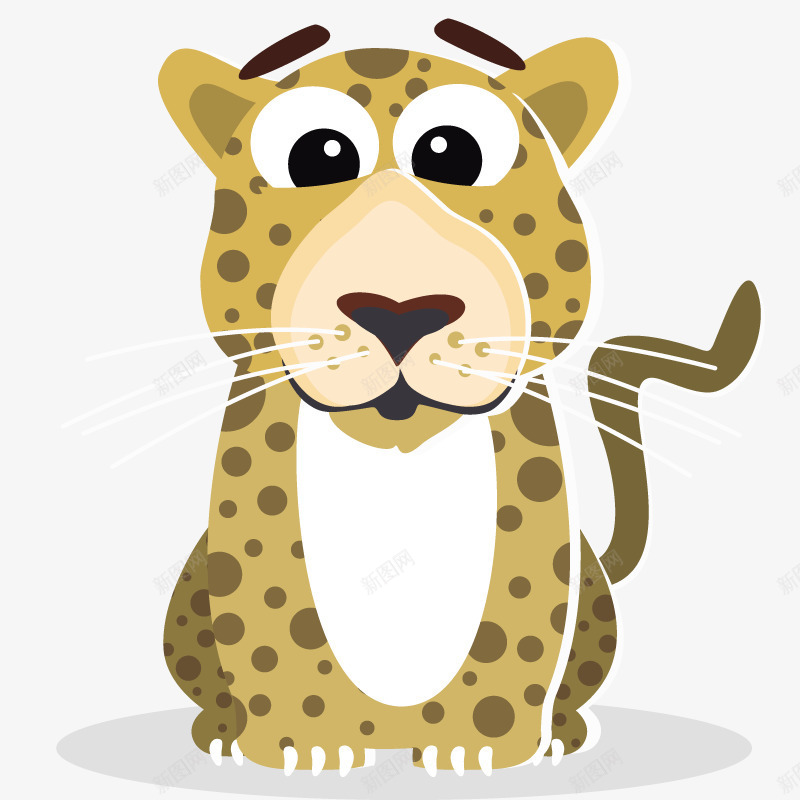 斑点的豹子png免抠素材_新图网 https://ixintu.com 元素 动物 卡通形象 卡通花豹 斑点 猫科动物 豹子