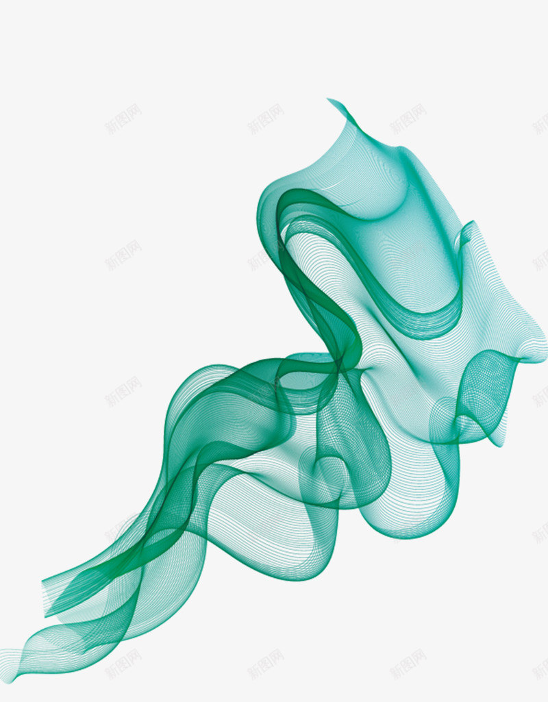 飘逸环绕线条png免抠素材_新图网 https://ixintu.com 环绕线条 线条 蓝色 飘逸
