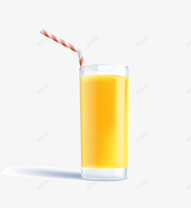 美味的橙汁矢量图ai免抠素材_新图网 https://ixintu.com 吸管 杯子 橙汁 矢量图