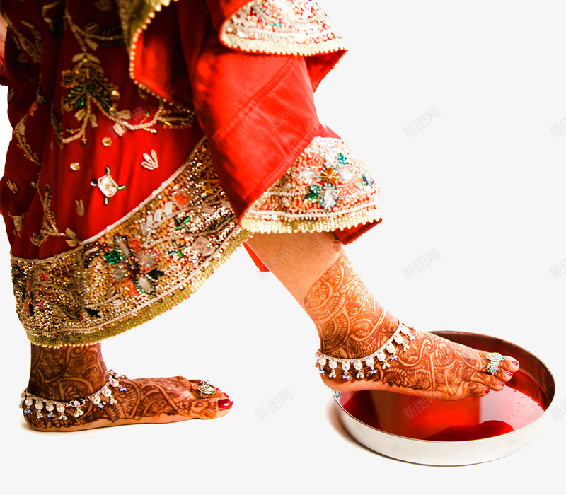 印度传统婚礼png免抠素材_新图网 https://ixintu.com 服饰 民俗风俗 脚环 饰物