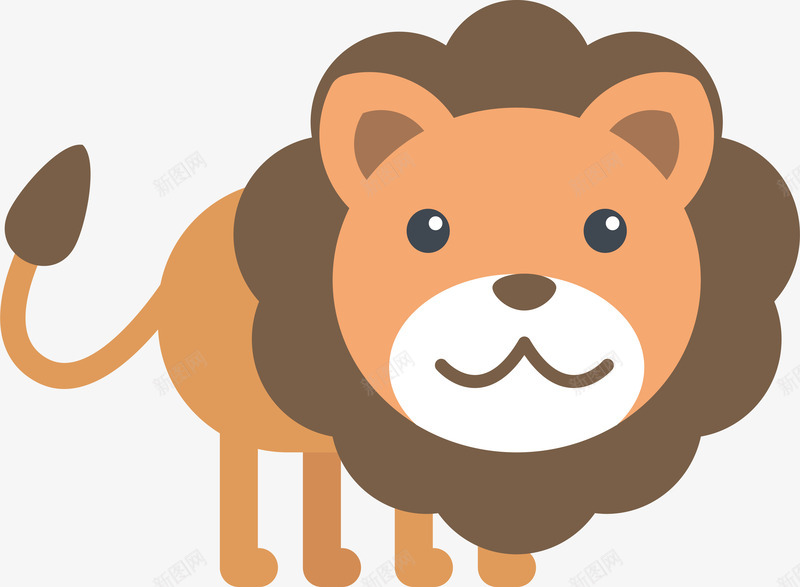 卡通可爱狮子png免抠素材_新图网 https://ixintu.com 儿童教育 卡通狮子 可爱狮子 小狮子 狮子 矢量png