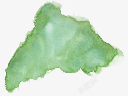 绿色水粉水彩图案素材