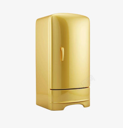 使用过的金色家用电器旧冰箱高清图片